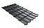 Металлочерепица квинта плюс Grand Line c 3D резом 0,5 Satin Мatt RAL 7024 мокрый асфальт