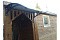 Козырьки Krovent из поликарбоната 1500х930х280 молочный (корич. кронштейн)