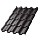 Металлочерепица МЕТАЛЛ ПРОФИЛЬ Монтерроса-X (VikingMP E-20-9005-0.5)