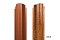 Штакетник П-образный А фигурный 0,45 Drap RAL 8017 шоколад